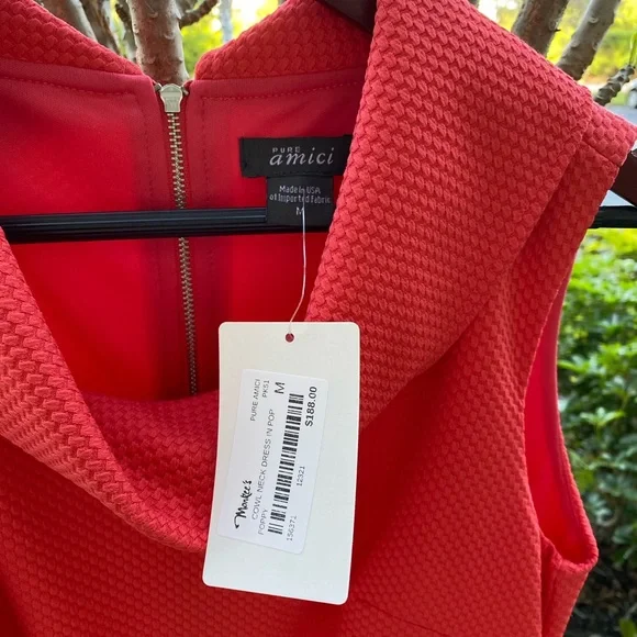 NWT Pure Amici Poppy Cowl Neck Dress Medium - Picture 6 of 11